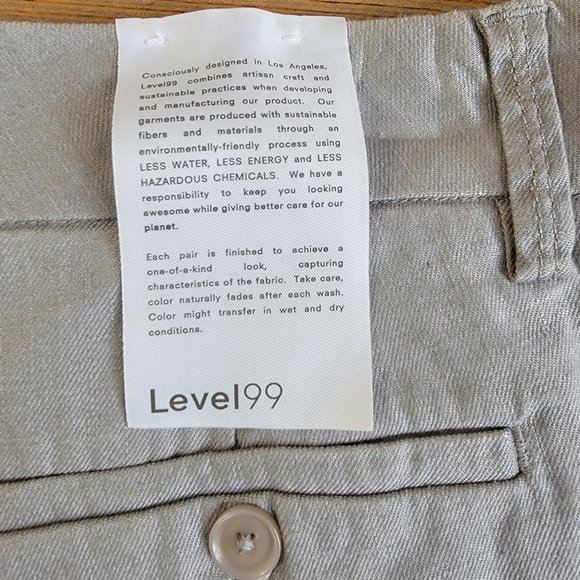 Level 99 Cassandra Linen Grey Shorts NWT Anthropologie - Picture 6 of 7